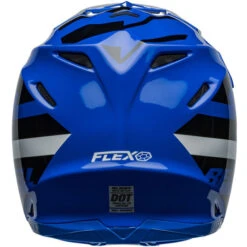 Bell Moto-9S Flex Banshee Helmet -Motorcycle Helmet Store bell moto 9s flex banshee helmet gloss blue white back 98809.1696804542