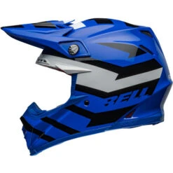 Bell Moto-9S Flex Banshee Helmet -Motorcycle Helmet Store bell moto 9s flex banshee helmet gloss blue white left 51180.1696804502