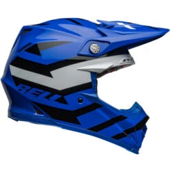 Bell Moto-9S Flex Banshee Helmet -Motorcycle Helmet Store bell moto 9s flex banshee helmet gloss blue white right 87770.1696804505