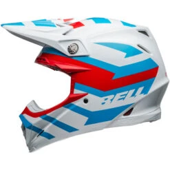 Bell Moto-9S Flex Banshee Helmet -Motorcycle Helmet Store bell moto 9s flex banshee helmet gloss white red left 67117.1696804581