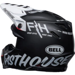 Bell Moto-9S Flex Fasthouse Flex Crew Helmet -Motorcycle Helmet Store bell moto 9s flex fasthouse flex crew helmet black white back left 09912.1672400509
