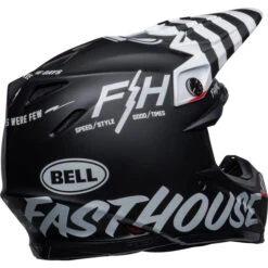 Bell Moto-9S Flex Fasthouse Flex Crew Helmet -Motorcycle Helmet Store bell moto 9s flex fasthouse flex crew helmet black white back right 41585.1672400513