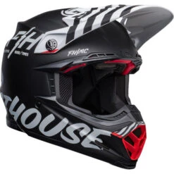Bell Moto-9S Flex Fasthouse Flex Crew Helmet -Motorcycle Helmet Store bell moto 9s flex fasthouse flex crew helmet black white front right 61534.1672400501