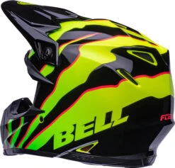 Bell Moto-9S Flex Claw Helmet -Motorcycle Helmet Store bell moto 9s flex helmet claw gloss black green back left 57033.1633275387