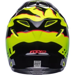 Bell Moto-9S Flex Claw Helmet -Motorcycle Helmet Store bell moto 9s flex helmet claw gloss black green back 14209.1633275377