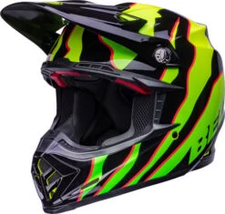 Bell Moto-9S Flex Claw Helmet -Motorcycle Helmet Store bell moto 9s flex helmet claw gloss black green front left 77730.1633275396