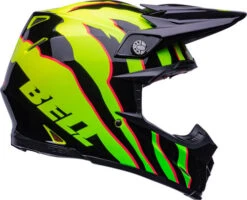 Bell Moto-9S Flex Claw Helmet -Motorcycle Helmet Store bell moto 9s flex helmet claw gloss black green right 09285.1633275399