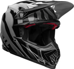 Bell Moto-9S Flex Claw Helmet -Motorcycle Helmet Store bell moto 9s flex helmet claw gloss black white front right 16543.1633275422