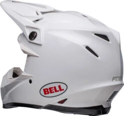 Bell Moto-9S Flex Helmet Solids -Motorcycle Helmet Store bell moto 9s flex helmet gloss white back left 09443.1633275832