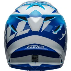 Bell Moto-9S Flex Rail Helmet -Motorcycle Helmet Store bell moto 9s flex rail helmet gloss blue white back 74613.1696896407
