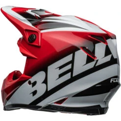 Bell Moto-9S Flex Rail Helmet -Motorcycle Helmet Store bell moto 9s flex rail helmet gloss red white back left 80495.1696897614