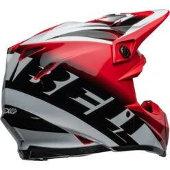 Bell Moto-9S Flex Rail Helmet -Motorcycle Helmet Store bell moto 9s flex rail helmet gloss red white back right 24697.1696897620