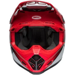 Bell Moto-9S Flex Rail Helmet -Motorcycle Helmet Store bell moto 9s flex rail helmet gloss red white front 31619.1696897611