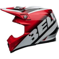 Bell Moto-9S Flex Rail Helmet -Motorcycle Helmet Store bell moto 9s flex rail helmet gloss red white left 57210.1697126664