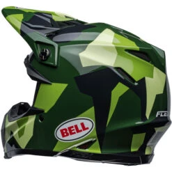Bell Moto-9S Flex Rover Helmet -Motorcycle Helmet Store bell moto 9s flex rover helmet gloss olive camo back left 43426.1696901376