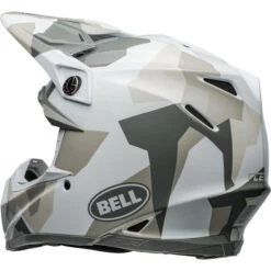 Bell Moto-9S Flex Rover Helmet -Motorcycle Helmet Store bell moto 9s flex rover helmet gloss white camo back left 51536.1696901317