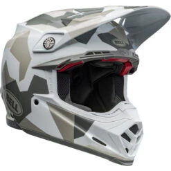 Bell Moto-9S Flex Rover Helmet -Motorcycle Helmet Store bell moto 9s flex rover helmet gloss white camo front right 20673.1696901298
