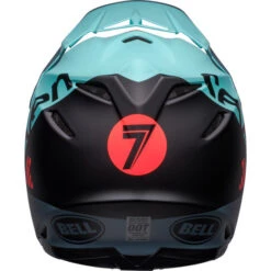 Bell Moto-9S Flex Seven Vanguard Helmet -Motorcycle Helmet Store bell moto 9s flex seven vanguard helmet matte aqua black back 05634.1672406688
