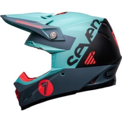 Bell Moto-9S Flex Seven Vanguard Helmet -Motorcycle Helmet Store bell moto 9s flex seven vanguard helmet matte aqua black left 75670.1672406656