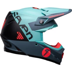 Bell Moto-9S Flex Seven Vanguard Helmet -Motorcycle Helmet Store bell moto 9s flex seven vanguard helmet matte aqua black right 40080.1672406659