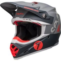 Bell Moto-9S Flex Seven Vanguard Helmet -Motorcycle Helmet Store bell moto 9s flex seven vanguard helmet matte charcoal orange front left 31368.1672405091