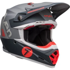 Bell Moto-9S Flex Seven Vanguard Helmet -Motorcycle Helmet Store bell moto 9s flex seven vanguard helmet matte charcoal orange front right 50336.1672405095