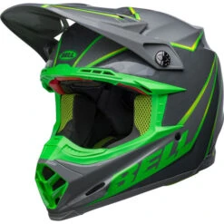 Bell Moto-9S Flex Sprite Helmet -Motorcycle Helmet Store bell moto 9s flex sprite helmet sprite gloss gray green front left 48150.1672399159