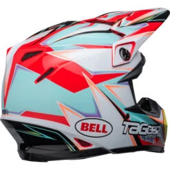 Bell Moto-9S Flex Tagger Edge Helmet 19 Bell Moto-9S Flex Tagger Edge Helmet -Motorcycle Helmet Store bell moto 9s flex tagger edge helmet gloss white aqua back right 72630.1672403086