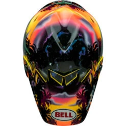 Bell Moto-9S Flex Tagger Tropical Fever Helmet -Motorcycle Helmet Store bell moto 9s flex tagger tropical fever helmet gloss yellow orange top 94881.1672397763