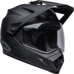 Bell MX-9 Adventure DLX MIPS Helmet With ProTint Shield -Motorcycle Helmet Store bell mx 9 adventure dlx mips helmet matte black front right clear shield 11492.1633276034
