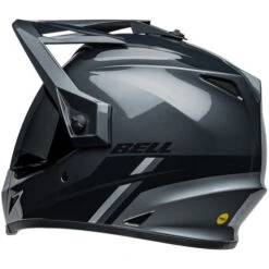 Bell MX-9 Adventure MIPS Alpine Helmet -Motorcycle Helmet Store bell mx 9 adventure mips alpine helmet gloss charcoal silver back left 03307.1696904999