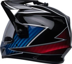 Bell MX-9 Adventure MIPS Dalton Helmet -Motorcycle Helmet Store bell mx 9 adventure mips helmet dalton gloss black blue back left clear shield 63830.1632990110