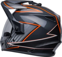 Bell MX-9 Adventure MIPS Dalton Helmet -Motorcycle Helmet Store bell mx 9 adventure mips helmet dalton gloss black orange back left clear shield 13869.1632245821