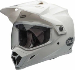 Bell MX-9 Adventure MIPS Helmet Solids -Motorcycle Helmet Store bell mx 9 adventure mips helmet gloss white front left 12754.1633178253
