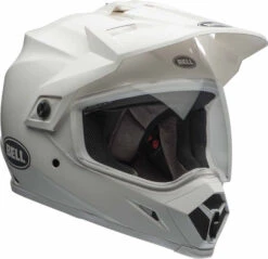 Bell MX-9 Adventure MIPS Helmet Solids -Motorcycle Helmet Store bell mx 9 adventure mips helmet gloss white front right 17955.1633178244