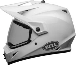 Bell MX-9 Adventure MIPS Helmet Solids -Motorcycle Helmet Store bell mx 9 adventure mips helmet gloss white left 87407.1633178021