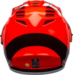 Bell MX-9 Adventure Dash Snow MIPS Helmet - Electric Shield -Motorcycle Helmet Store bell mx 9 adventure snow mips electric shield helmet dash gloss black flo orange back 61421.1571274164