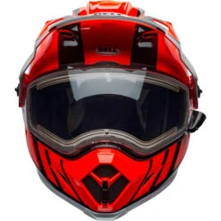 Bell MX-9 Adventure Dash Snow MIPS Helmet - Electric Shield -Motorcycle Helmet Store bell mx 9 adventure snow mips electric shield helmet dash gloss black flo orange front 53223.1571274148
