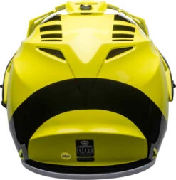 Bell MX-9 Adventure Dash Snow MIPS Helmet - Electric Shield -Motorcycle Helmet Store bell mx 9 adventure snow mips electric shield helmet dash gloss black flo yellow back 43361.1571274135