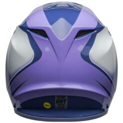 Bell MX-9 MIPS Dart Helmet 28 Bell MX-9 MIPS Dart Helmet -Motorcycle Helmet Store bell mx 9 mips dart helmet gloss purple white back 28616.1696922011