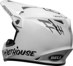 Bell MX-9 MIPS Fasthouse Helmet -Motorcycle Helmet Store bell mx 9 mips fasthouse helmet gloss white black back left 53924.1612684950