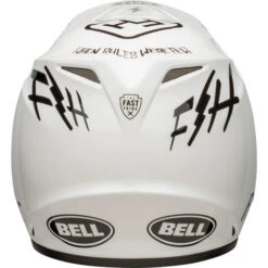 Bell MX-9 MIPS Fasthouse Helmet -Motorcycle Helmet Store bell mx 9 mips fasthouse helmet gloss white black back 26816.1612684959