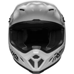 Bell MX-9 MIPS Fasthouse Helmet -Motorcycle Helmet Store bell mx 9 mips fasthouse helmet gloss white black front 03046.1612684946