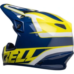 Bell MX-9 MIPS Spark Helmet 18 Bell MX-9 MIPS Spark Helmet -Motorcycle Helmet Store bell mx 9 mips spark helmet gloss blue yellow back left 74930.1672411126