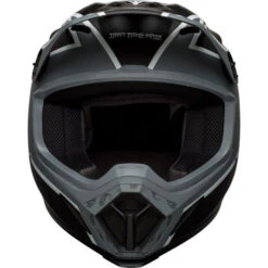 Bell MX-9 MIPS Twitch Helmet -Motorcycle Helmet Store bell mx 9 mips twitch helmet matte black gray white front 16622.1612682512