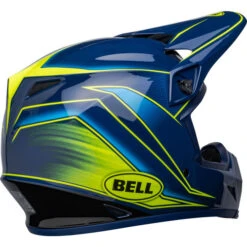 Bell MX-9 MIPS Zone Helmet -Motorcycle Helmet Store bell mx 9 mips zone helmet gloss navy retina back right 83646.1672411729