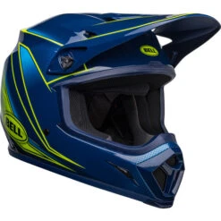 Bell MX-9 MIPS Zone Helmet -Motorcycle Helmet Store bell mx 9 mips zone helmet gloss navy retina front right 03444.1672411718