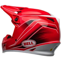 Bell MX-9 MIPS Zone Helmet -Motorcycle Helmet Store bell mx 9 mips zone helmet gloss red back left 18055.1696934242