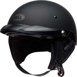 Bell Pit Boss Half Helmet Matte Black -Motorcycle Helmet Store bell pit boss helmet matte black front left 19656.1586674715