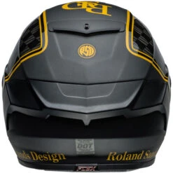 Bell Race Star DLX Flex RSD Player Helmet -Motorcycle Helmet Store bell race star dlx flex rsd player helmet matte gloss black gold back 10946.1696931417